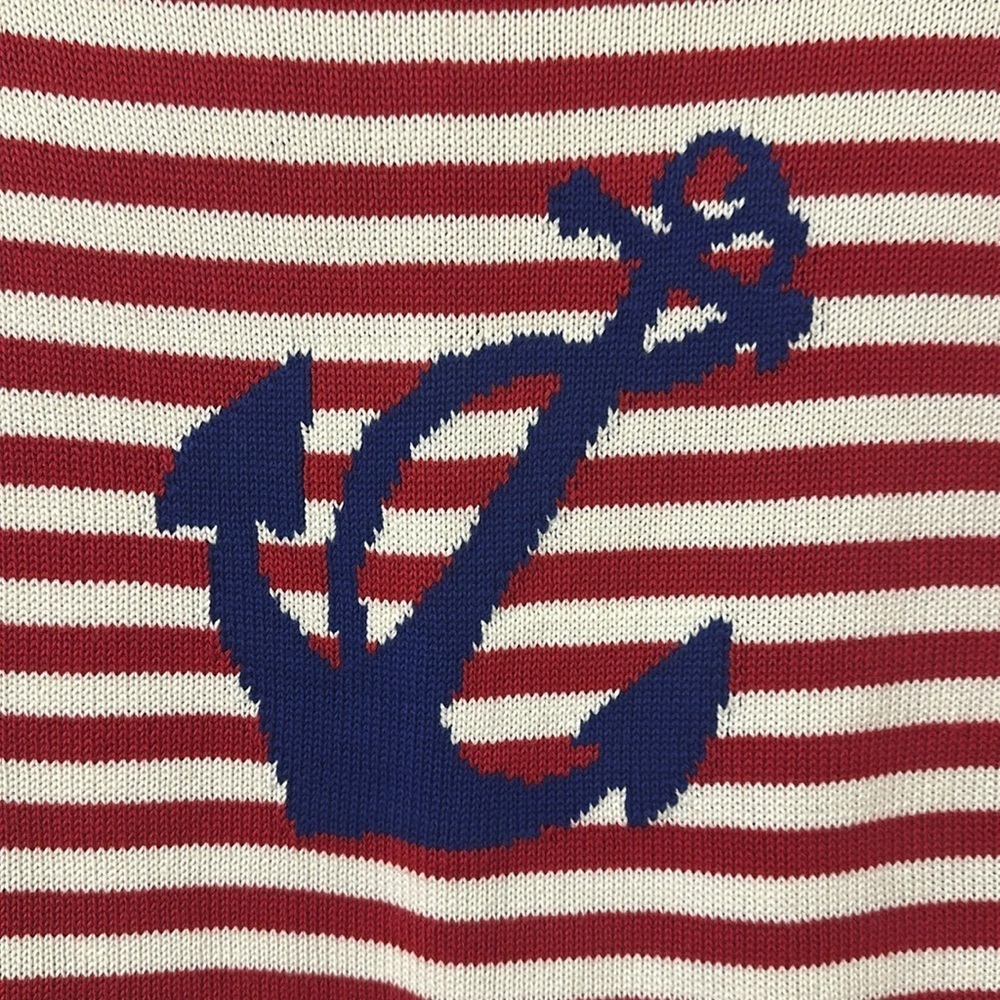 Talbots NEW Womens Nautical Red White Stripe Sweater Size 1X Preppy Coastal - Picture 4 of 9
